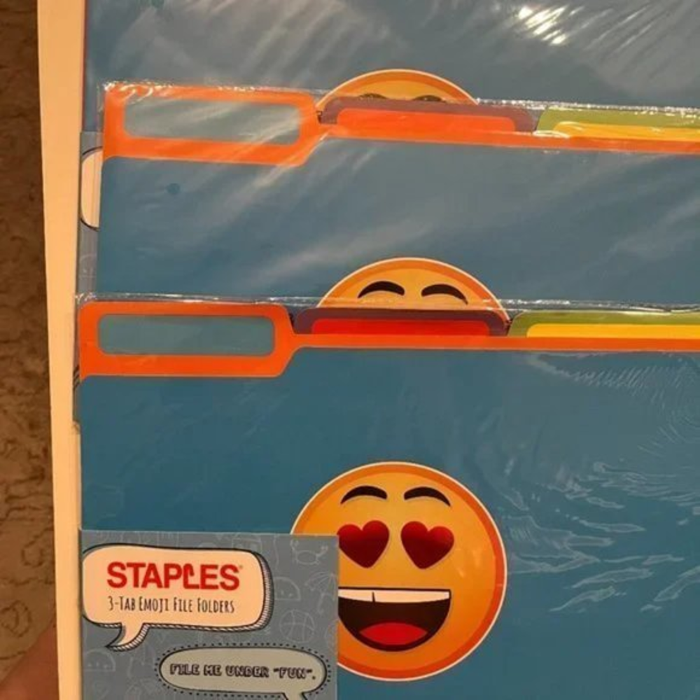 File Folders - Emoji - LOT of THREE packages (9‎ folders total t/o)